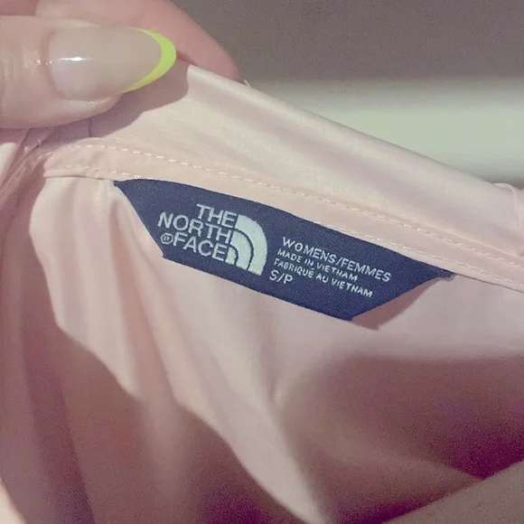 THE NORTH FACE Women’s Windbreaker Navy Blue/Pink/Silver Size Small - Picture 13 of 13